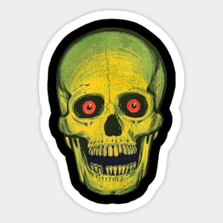 Vintage 80s Style Halloween Skeleton Sticker